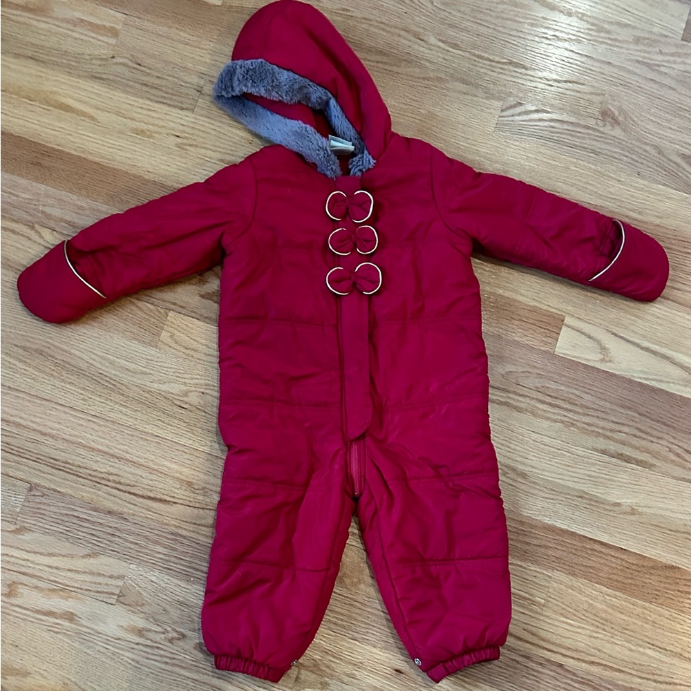 Snowsuit Toddler Girls Red 24 Months